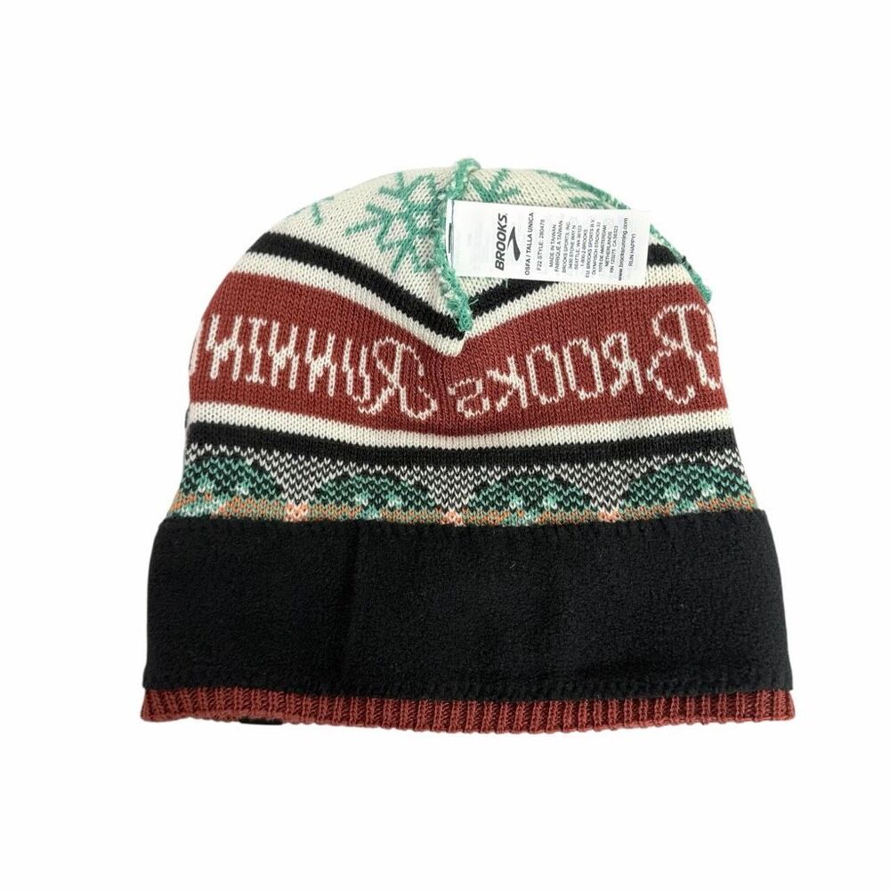 BROOKS Run Merry Pom Beanie Hat Cap OSFM Unisex - Picture 7 of 8